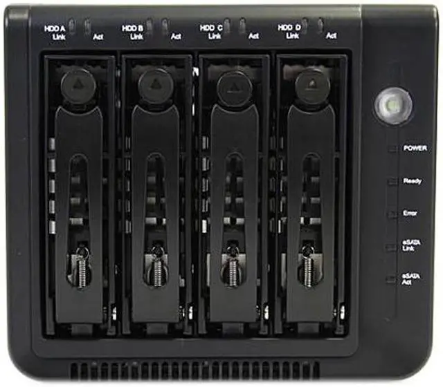 Alt view image 2 of 4 - StarTech.com SAT3540ER2 3.5in 4 Drive eSATA RAID External Hard Drive Enclosure w/ Controller