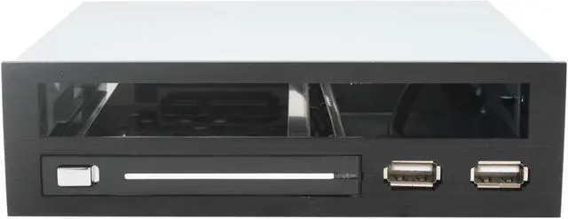 Alt view image 2 of 5 - SYBA SY-MRA55003 Enclosure for 2.5" SATA HDD and Slim Optical Drive, Fit in 5.25" Bay, 2x USB Port, Black Color, RoHS