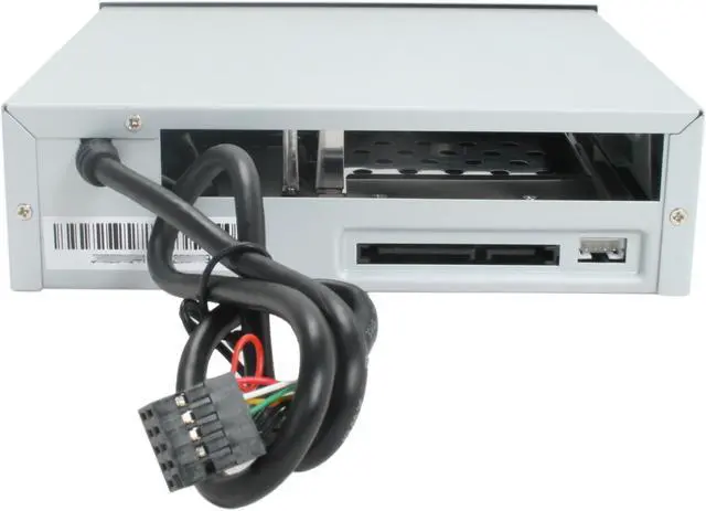 Alt view image 4 of 5 - SYBA SY-MRA55003 Enclosure for 2.5" SATA HDD and Slim Optical Drive, Fit in 5.25" Bay, 2x USB Port, Black Color, RoHS