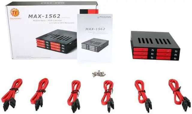 Alt view image 5 of 5 - Thermaltake RC1600101A MAX-1562 5.25" (x1) Bay to 2.5" (x6) Bay Mobile Rack HDD Canister