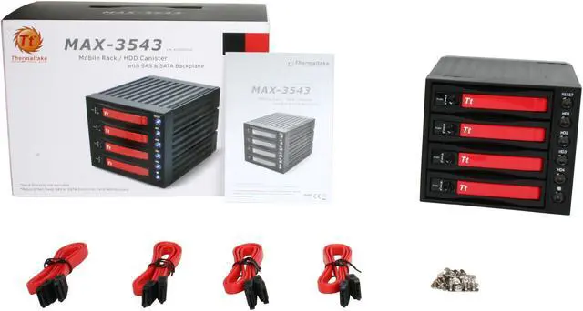 Alt view image 6 of 6 - Thermaltake RC3400101A MAX-3543 5.25" (x3) Bay to 3.5" (x4) Bay Mobile Rack HDD Canister