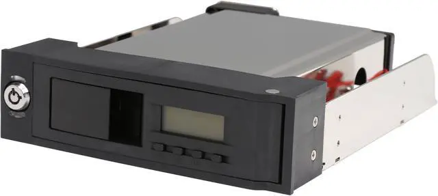 Main image of StarTech HSB110SATBK 5.25in Trayless Hot Swap Mobile Rack for 3.5in SATA HDD with LCD & Fan
