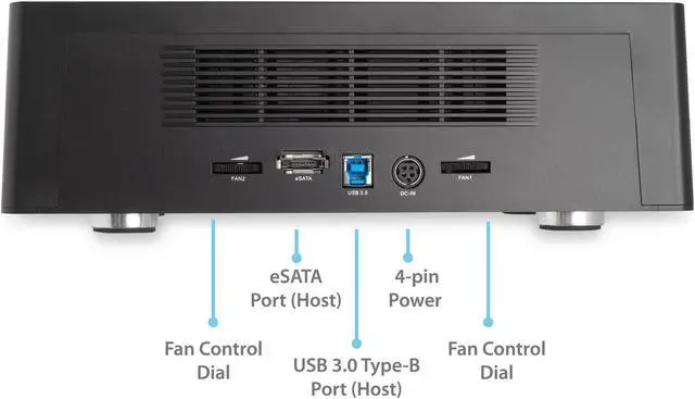 Alt view image 7 of 6 - StarTech SATDOCK4U3RE 4 Bay USB 3.0 eSATA to SATA Standalone 1:3 HDD Hard Drive Duplicator Dock