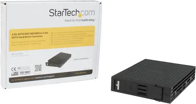Alt view image 7 of 6 - StarTech 25SATSAS35 2.5in SATA/SAS SSD/HDD to 3.5in SATA Hard Drive Converter