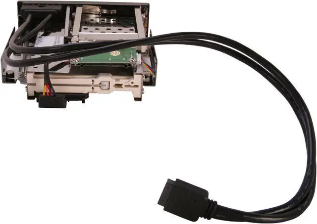 Alt view image 4 of 6 - 5.25" Dual Bay Mobile Rack for both 2.5" and 3.25" SATA HDD, Plus 2 USB 3.0 Ports