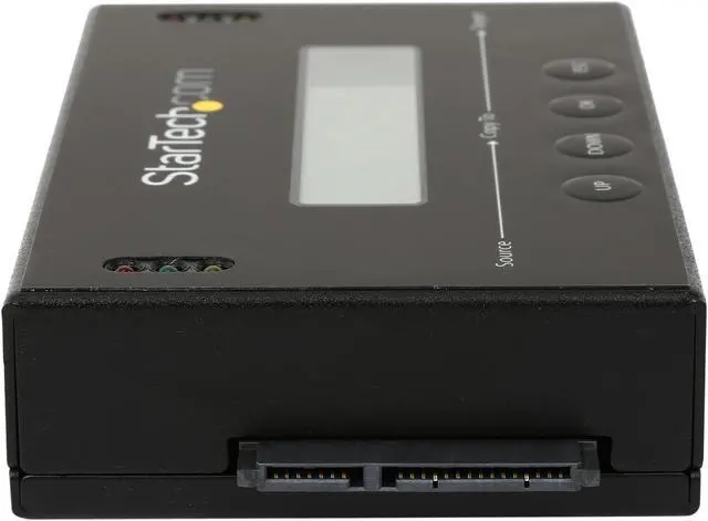 Alt view image 3 of 7 - StarTech.com SATDUP11 Aluminum 2.5" & 3.5" Black 2 - SATA Data & Power Combo (7+15 pin) Receptacle Standalone 2.5 / 3.5" SATA Hard Drive Duplicator and Eraser