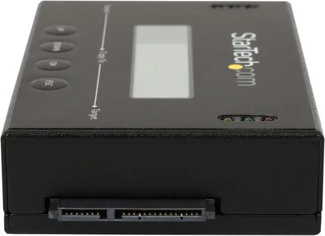 Alt view image 5 of 7 - StarTech.com SATDUP11 Aluminum 2.5" & 3.5" Black 2 - SATA Data & Power Combo (7+15 pin) Receptacle Standalone 2.5 / 3.5" SATA Hard Drive Duplicator and Eraser