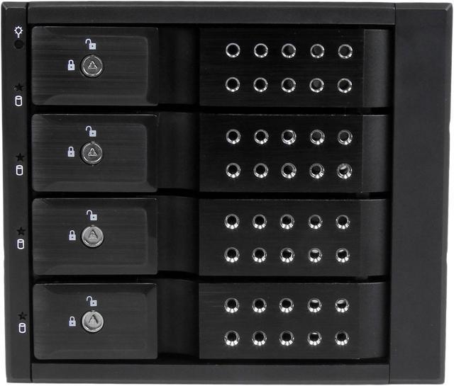 Alt view image 3 of 7 - StarTech.com HSB4SATSASBA 4 Bay Aluminum Trayless Hot Swap Mobile Rack Backplane for 3.5in SAS II/SATA III - 6 Gbps HDD