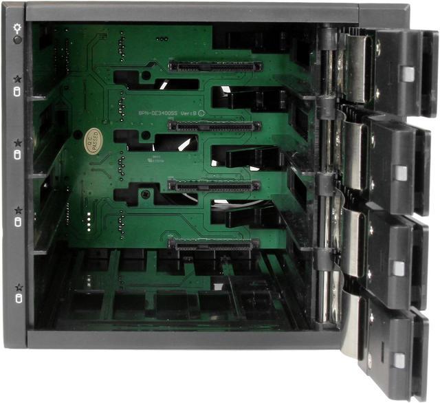 Alt view image 5 of 7 - StarTech.com HSB4SATSASBA 4 Bay Aluminum Trayless Hot Swap Mobile Rack Backplane for 3.5in SAS II/SATA III - 6 Gbps HDD