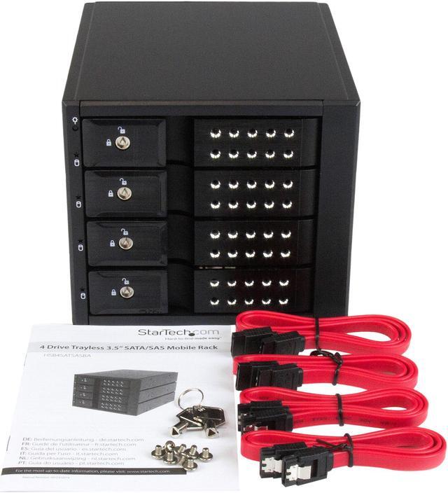 Alt view image 7 of 7 - StarTech.com HSB4SATSASBA 4 Bay Aluminum Trayless Hot Swap Mobile Rack Backplane for 3.5in SAS II/SATA III - 6 Gbps HDD