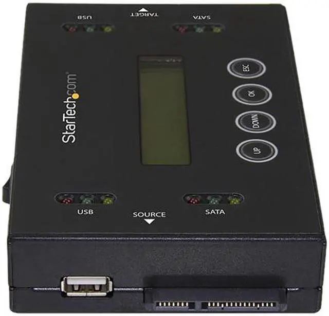 Alt view image 2 of 4 - StarTech SU2DUPERA11 Drive Duplicator & Eraser for USB Flash Drives & 2.5 / 3.5" SATA SSDs/HDDs - 1:1 Duplication Plus Cross-interface - Standalone