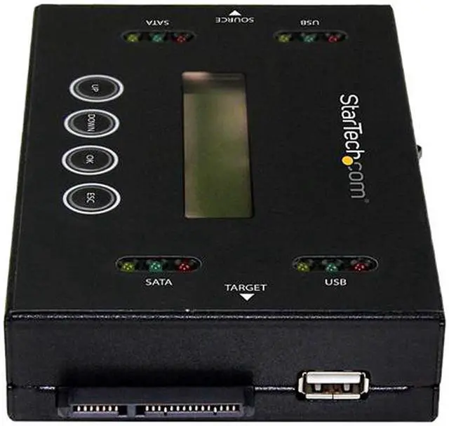 Alt view image 4 of 4 - StarTech SU2DUPERA11 Drive Duplicator & Eraser for USB Flash Drives & 2.5 / 3.5" SATA SSDs/HDDs - 1:1 Duplication Plus Cross-interface - Standalone