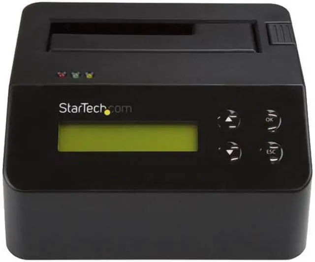 Alt view image 2 of 3 - StarTech.com SDOCK1EU3P2 Hard Drive Eraser - for 2.5in / 3.5in SATA SSD/HDD - 4Kn Support - Standalone - Integrated LCD - Hard Drive Dock - SATA Dock