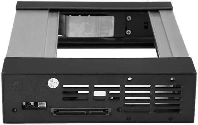 Alt view image 5 of 5 - StarTech HSB1SATSASBA 5.25 to 3.5 Hard Drive Hot Swap Bay - Aluminum - Trayless - Vented - Front Mount - 5.25 Hard Drive Bay - Hard Drive Backplane