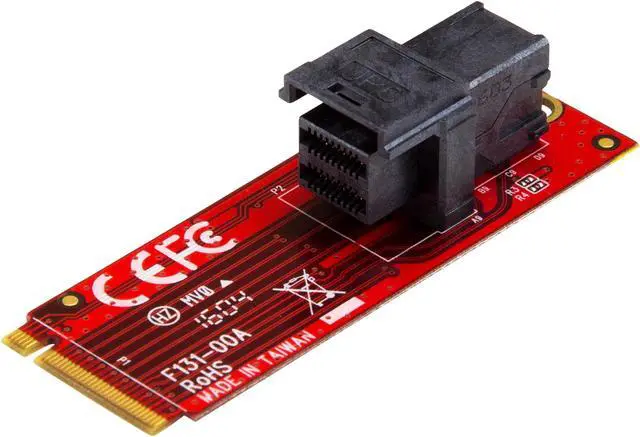 Main image of StarTech M2E4SFF8643 U.2 to M.2 Adapter - for 1 x U.2 PCIe NVMe SSD - M.2 PCIe x4 Host Interface - U.2 SSD - M.2 PCIe Adapter - U.2 Drive
