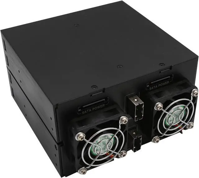 Alt view image 3 of 6 - SYBA SY-MRA25052 Full Metal 8 Bay 2.5" SATA HDD & SDD Mobile Rack MiniSAS Interface for 5.25" Drive Bay