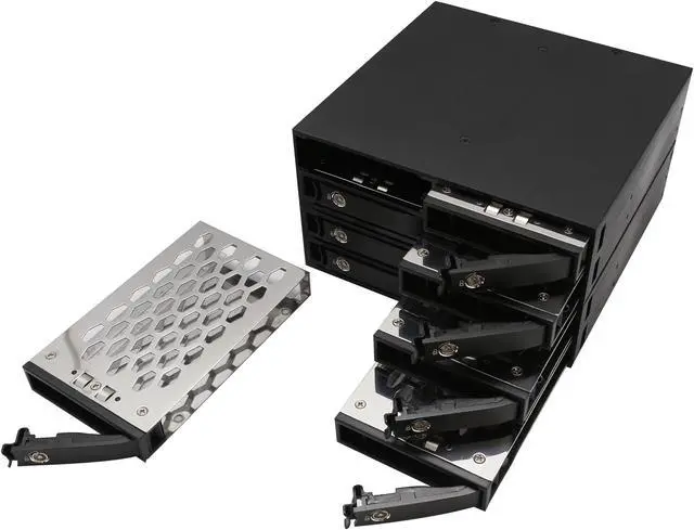 Alt view image 2 of 6 - SYBA SY-MRA25052 Full Metal 8 Bay 2.5" SATA HDD & SDD Mobile Rack MiniSAS Interface for 5.25" Drive Bay