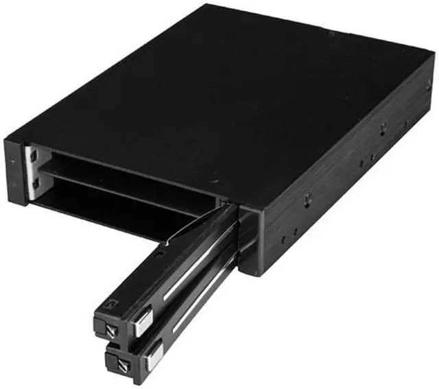 Alt view image 2 of 4 - StarTech HSB225S3R HDD Rack - Dual Bay 2.5in SATA Rack - for 3.5in Bay - Trayless - RAID - Removable Hard Drive Bay - Hot Swap Cage
