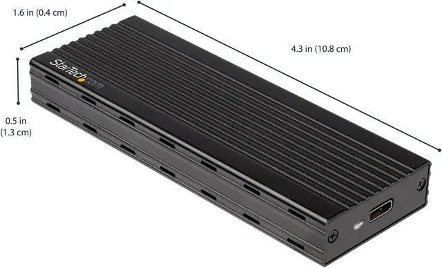 Alt view image 6 of 8 - StarTech.com M2E1BMU31C M.2 NVMe SSD Enclosure for PCIe SSDs - USB 3.1 Gen 2 Type-C