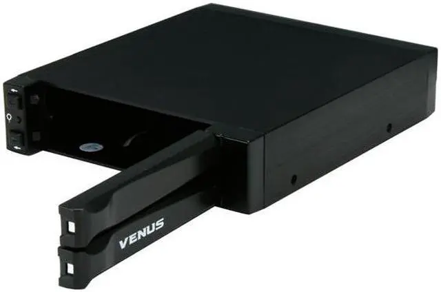 Alt view image 5 of 6 - AMS DS-112SSBK 2.5" Dual Drive Bay Enclosure