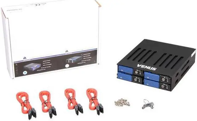 Alt view image 8 of 8 - AMS DS-524SSBK 2.5" x4 SATA Backplane Module