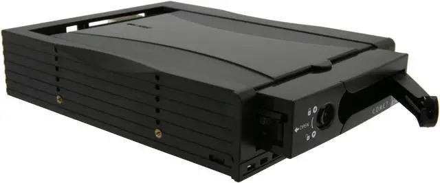 Alt view image 3 of 7 - AMS DK-1220SEBK Comet Value Series (Black) - 5.25" Removable Rack (SATA-to-SATA)