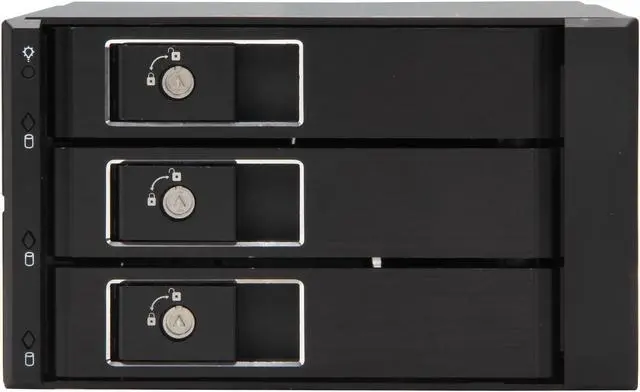 Alt view image 2 of 6 - AMS DS-236TL 3.5" Tray-less 3-IN-2 SATA Backplane Module