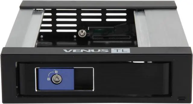 Alt view image 2 of 6 - AMS DS-116TL-BLUE 3.5" SATA Tray-less Removable Rack for HDD/SSD