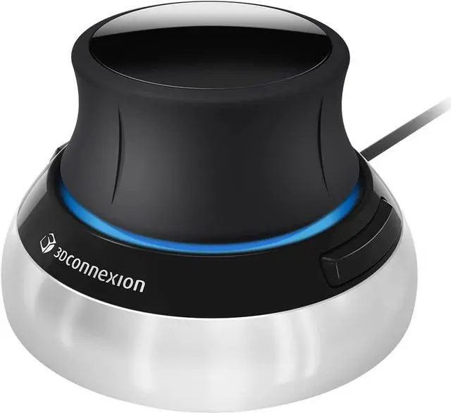 Alt view image 4 of 8 - 3Dconnexion SpaceMouse Compact 3DX-700059 Black/Silver 2 Buttons USB Wired Mouse