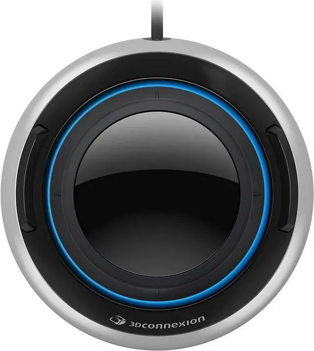 Alt view image 7 of 8 - 3Dconnexion SpaceMouse Compact 3DX-700059 Black/Silver 2 Buttons USB Wired Mouse