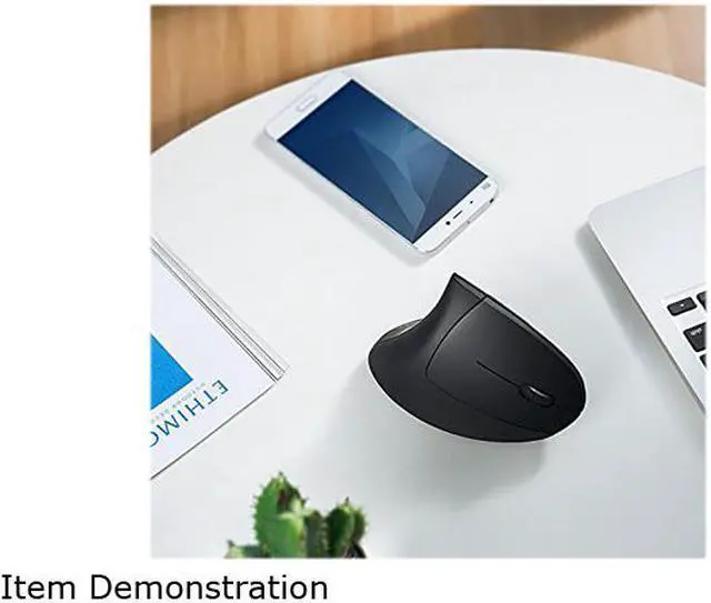 Alt view image 6 of 7 - Anker 2.4G Wireless Vertical Ergonomic Optical Mouse, 800 / 1200 /1600 DPI, 5 Buttons for Laptop, Desktop, PC, Macbook - Black