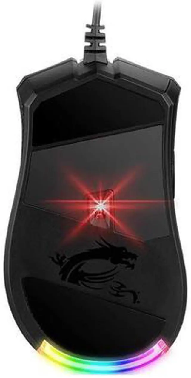 Alt view image 3 of 6 - MSI Clutch GM50 Black 6 Buttons 1 x Wheel USB 2.0 Wired Optical Gaming Mice