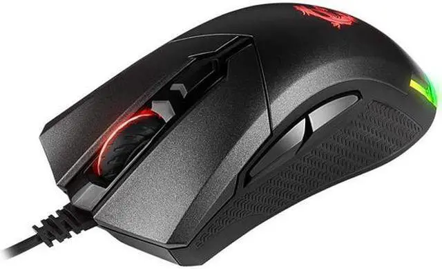 Alt view image 4 of 6 - MSI Clutch GM50 Black 6 Buttons 1 x Wheel USB 2.0 Wired Optical Gaming Mice
