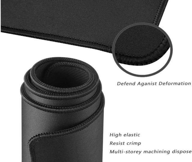 Alt view image 3 of 7 - Bailink Extended Gaming Mouse Pad with Stitched Edges, Large Mousepad with Premium-Textured Cloth, Non-Slip Rubber Base, Waterproof Keyboard Pad, Desk Mat for Gamer, Office Home, 31.5 x 11.8 in, Black