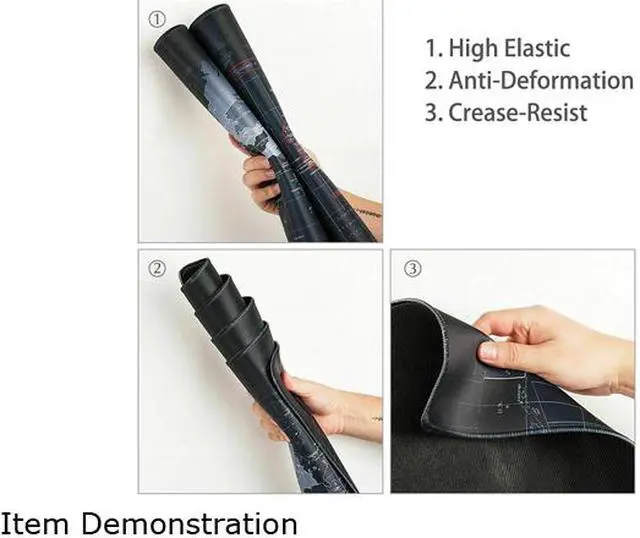 Alt view image 6 of 7 - FirstPower Gaming Mouse Pad Large Size Desk Keyboard Mat 11.81x31.50inch Extra Large XL Size Anti-Slip Gaming Mouse Pad For PC Laptop Macbook