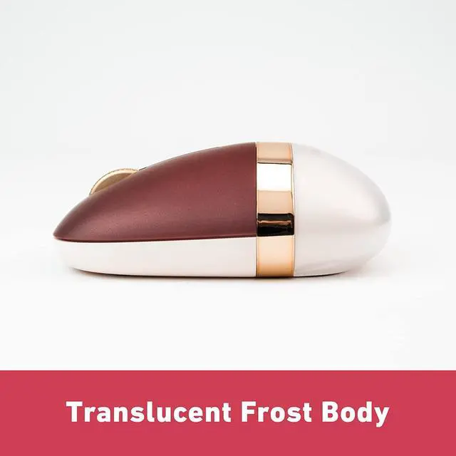 Alt view image 3 of 6 - Azio IZO Wireless Bluetooth Mouse with Round Ergonomic Form, Optical Sensor, Adjustable DPI, Rechargeable, PC & Mac - Baroque Rose