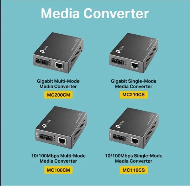 Alt view image 2 of 2 - TP-Link Fast Ethernet SFP to RJ45 Fiber Media Converter | Fiber to Ethernet Converter | 10/100Mbps RJ45 Port to 100Base-FX Single-Mode Fiber (MC110CS)