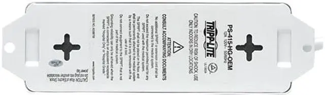 Alt view image 7 of 8 - Tripp Lite Medical-Grade Power Strip with 4 15A Hospital-Grade Outlets, 2 ft. Cord, For Patient-Care Vicinity – UL 1363A (PS-402-HG-OEM)