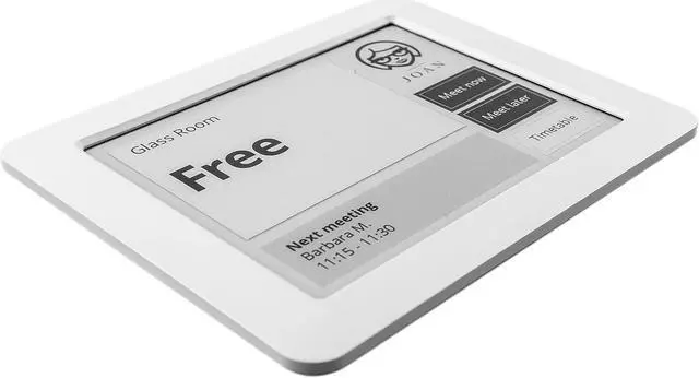 Alt view image 2 of 6 - Visionect JOAN Manager 6" Interactive Wireless Conference Room Scheduler for Meeting Rooms and Huddle Spaces - Gray - JOAN MAN6 GRAY