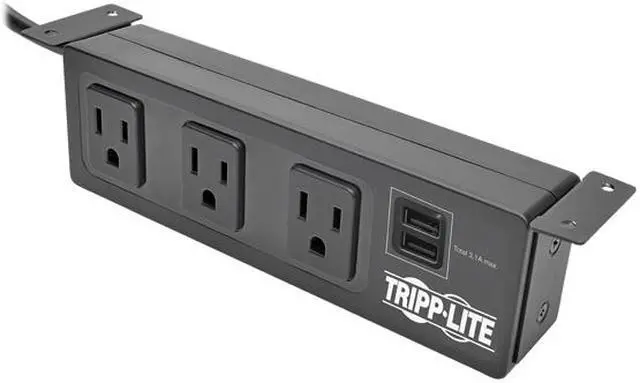 Alt view image 2 of 6 - TRIPP LITE TLP310USBS 3-OUTLET SURGE PROTECTOR STRIP
