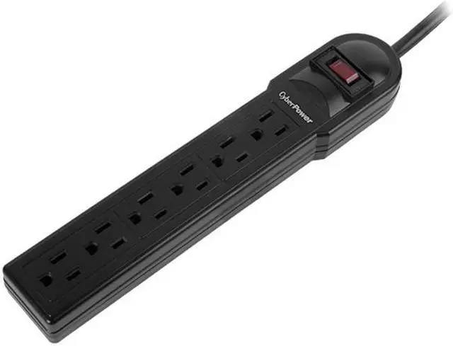 Alt view image 4 of 6 - CyberPower CSB604 6-Outlet Essential Surge Protector (4ft)