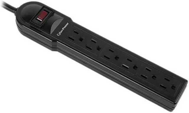 Alt view image 5 of 6 - CyberPower CSB604 6-Outlet Essential Surge Protector (4ft)