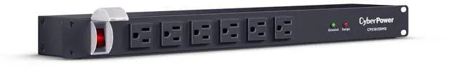 Alt view image 16 of 20 - CyberPower Rackbar Surge Protector w/6-Foot Cord, Black CPS1615RMS