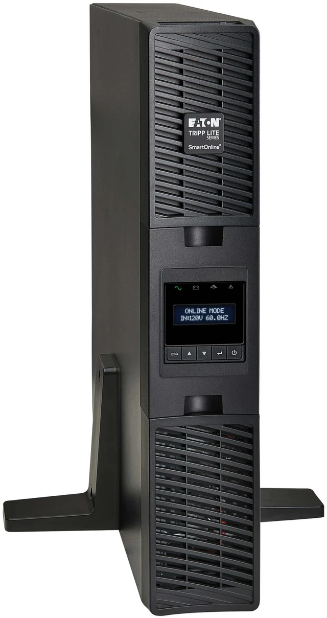 Alt view image 6 of 10 - Tripp Lite series SmartOnline 1000VA 900W 120V Double-Conversion UPS - 8 Outlets, Extended Run, Network Card Included, LCD, USB, DB9, 2U Rack/Tower (SU1000RTXLCD2UN)