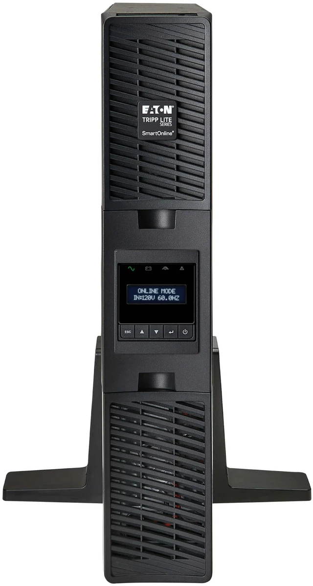 Alt view image 7 of 10 - Tripp Lite series SmartOnline 1000VA 900W 120V Double-Conversion UPS - 8 Outlets, Extended Run, Network Card Included, LCD, USB, DB9, 2U Rack/Tower (SU1000RTXLCD2UN)