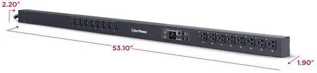 Alt view image 8 of 14 - CyberPower PDU41116 Single Phase 100 - 120 VAC 15A Switched