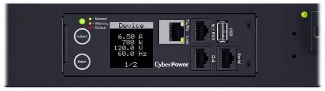 Alt view image 10 of 14 - CyberPower PDU41116 Single Phase 100 - 120 VAC 15A Switched