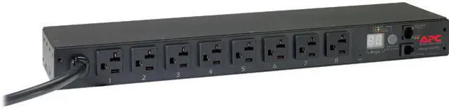 Alt view image 2 of 5 - APC Rack PDU, Metered, 1U, 20A, 120V, 8 x 5-20