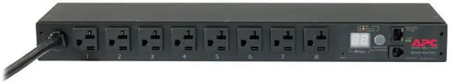 Alt view image 3 of 5 - APC Rack PDU, Metered, 1U, 20A, 120V, 8 x 5-20