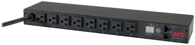 Alt view image 4 of 5 - APC Rack PDU, Metered, 1U, 20A, 120V, 8 x 5-20